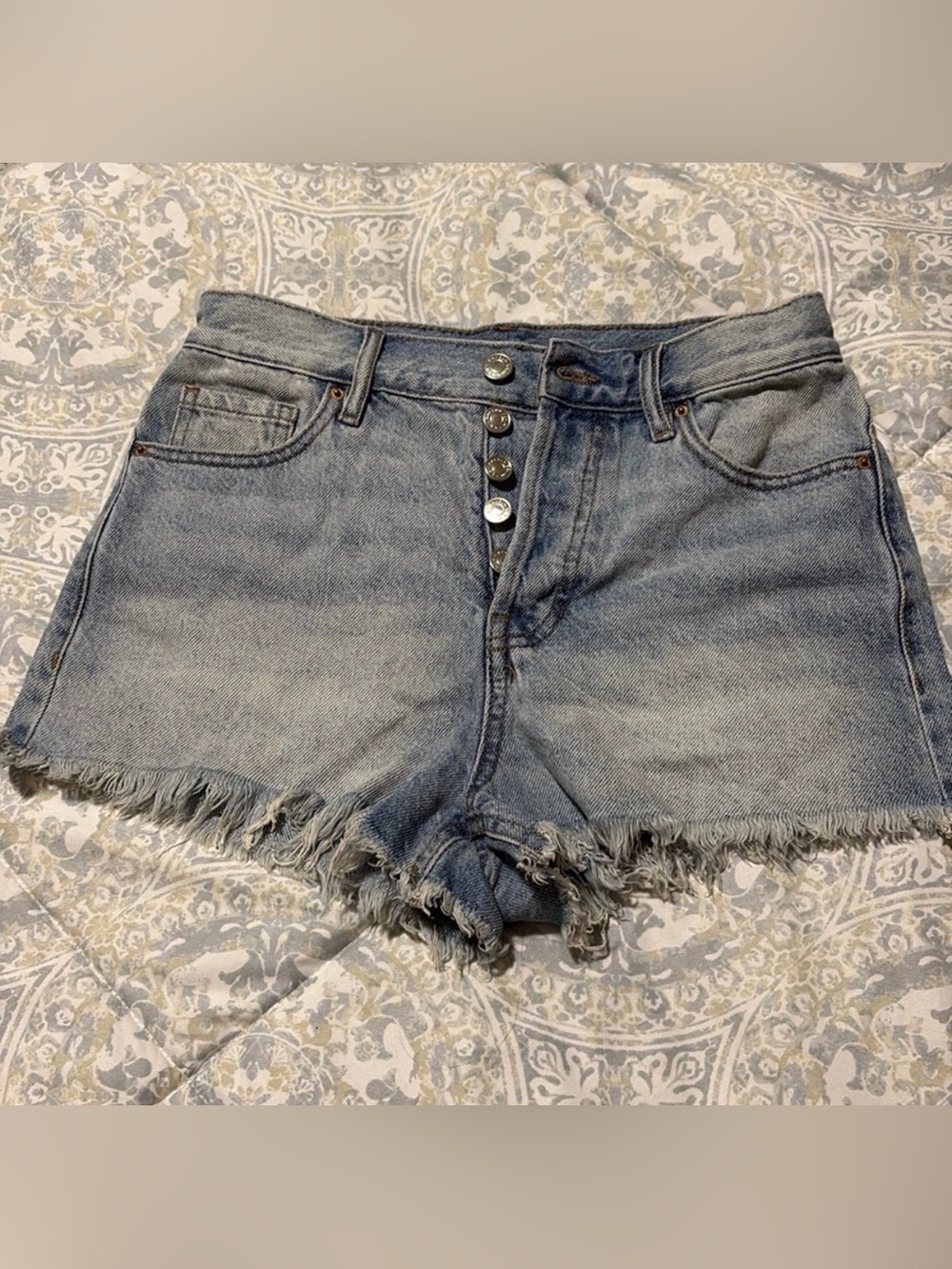 PACSUN Vintage High Rise Button Fly Denim Jean Shorts Size 25